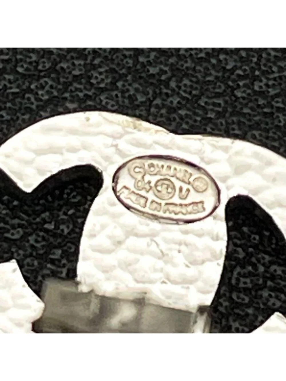 Chanel CC Logo Earrings Faux Pearl Silver Coco